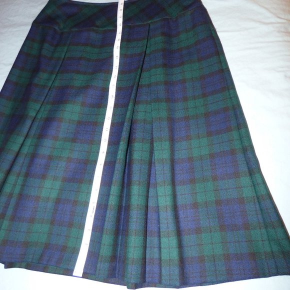 Green / blue / black check Pendleton skirt US10 - Picture 2 of 8